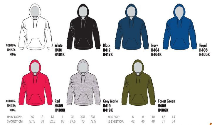 colours  fleecy hoodie